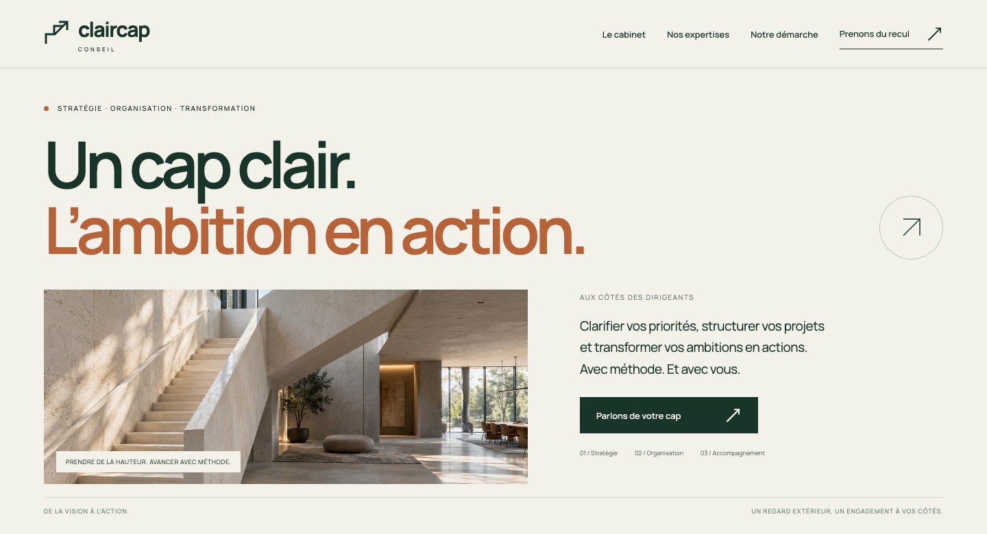 Concept démo de site : Claircap Conseil