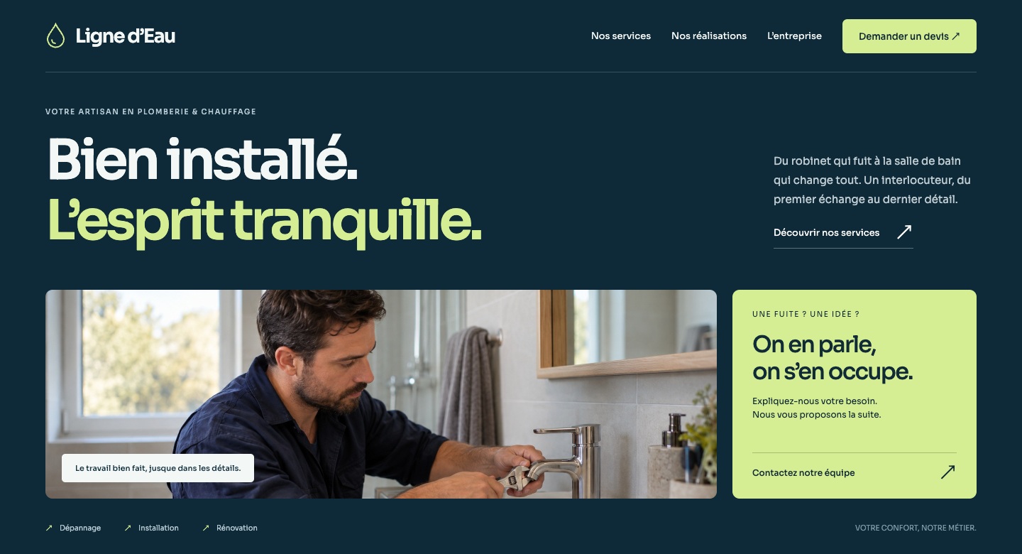 Concept démo de site : Ligne d’Eau